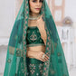 Lehenga Choli Net Rama Embroidered Lehenga Choli