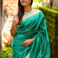Classic Raw Silk Rama Weaving Saree