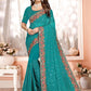 Contemporary Georgette Rama Embroidered Saree