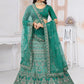 Readymade Lehenga Choli Net Rama Embroidered Lehenga Choli