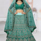 Readymade Lehenga Choli Net Rama Embroidered Lehenga Choli