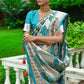 Contemporary Silk Rama Woven Saree