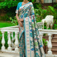 Contemporary Silk Rama Woven Saree