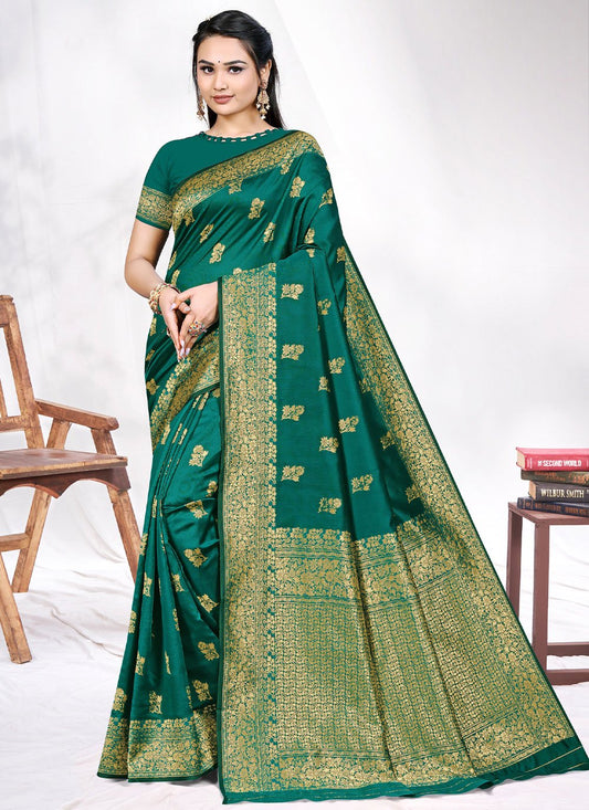 Trendy Saree Silk Rama Zari Saree