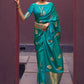 Classic Satin Silk Rama Weaving Saree