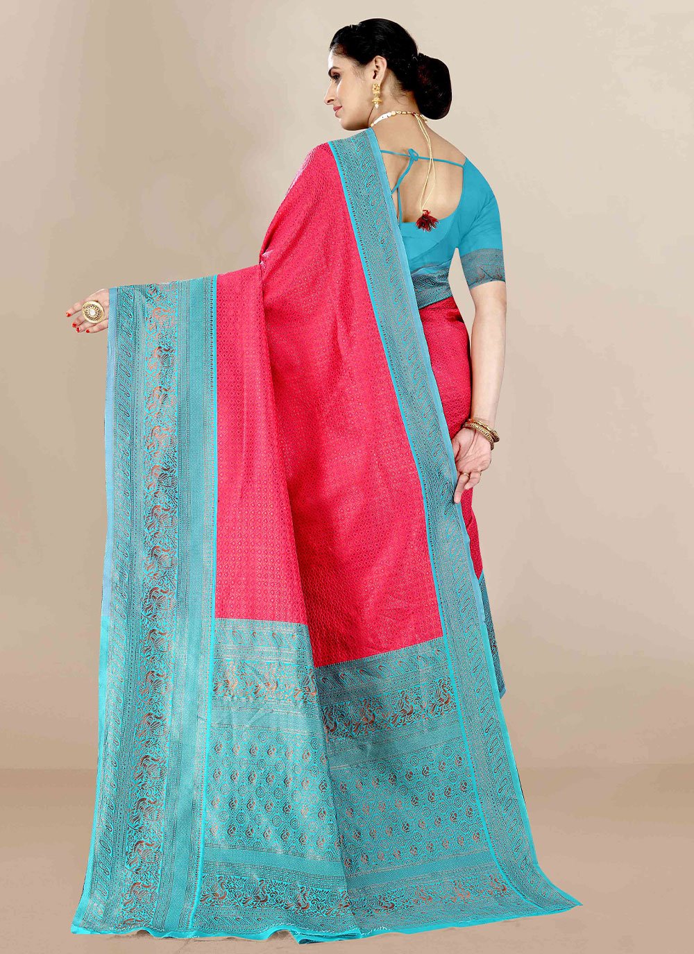 Classic Banarasi Silk Rani Jacquard Work Saree