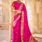 Classic Satin Silk Rani Weaving Saree