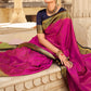 Trendy Saree Silk Rani Patch Border Saree