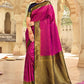 Trendy Saree Silk Rani Patch Border Saree