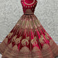 A Line Lehenga Velvet Rani Diamond Lehenga Choli