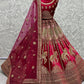 A Line Lehenga Velvet Rani Diamond Lehenga Choli