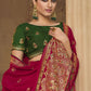 Designer Art Silk Rani Embroidered Saree