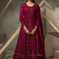 Gown Georgette Rani Lucknowi Work Gown