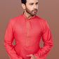 Kurta Pyjama Cotton Rani Fancy Work Mens