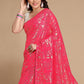Contemporary Georgette Rani Sequins Saree