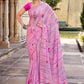 Classic Georgette Rani Print Saree