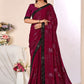 Contemporary Bembarg Georgette Rani Patch Border Saree