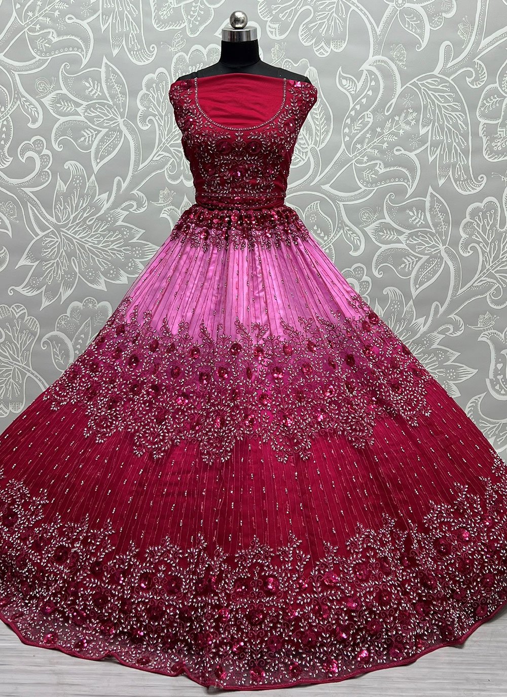 Lehenga Choli Net Rani Diamond Lehenga Choli