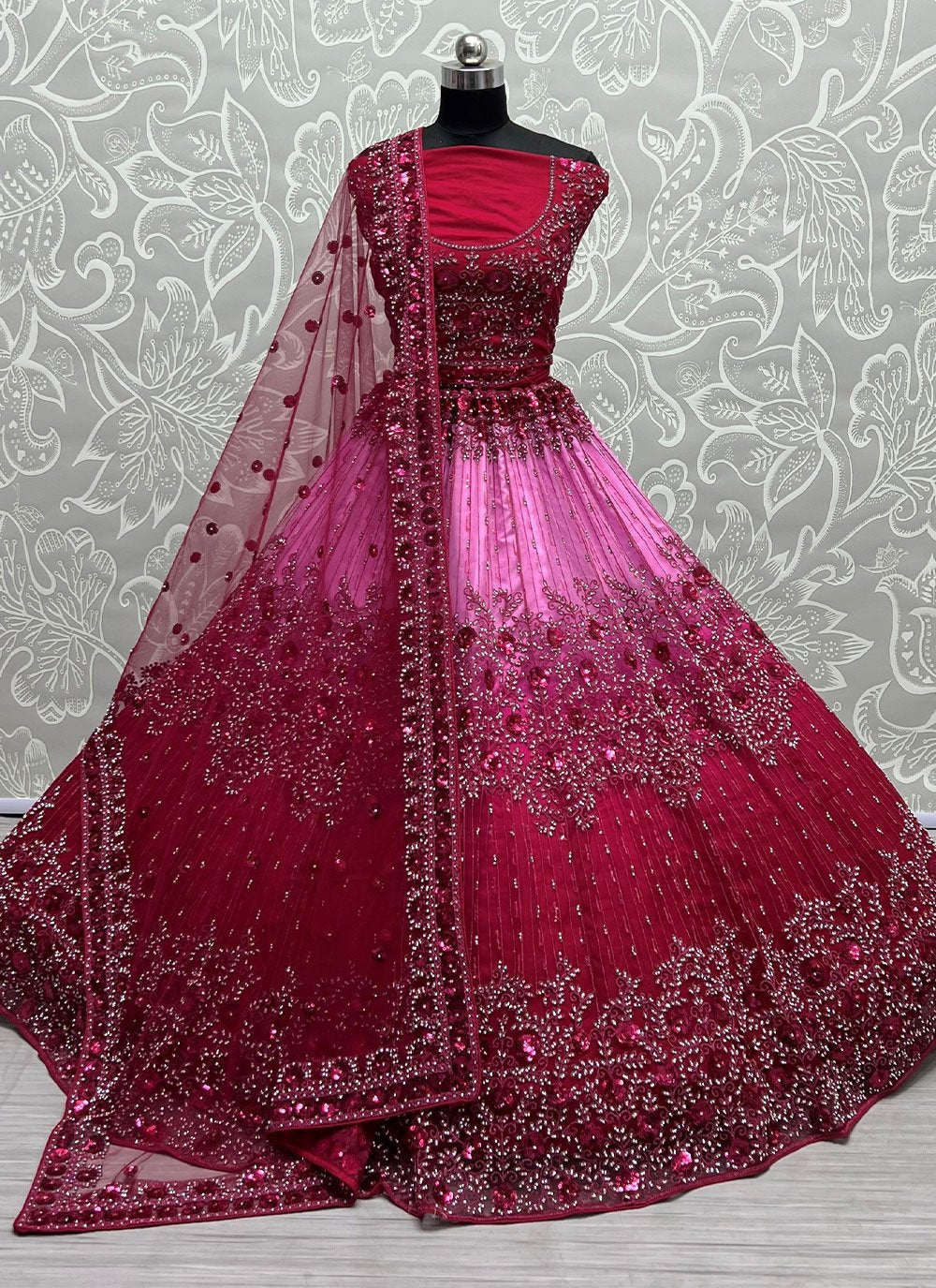 Lehenga Choli Net Rani Diamond Lehenga Choli