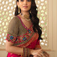 Traditional Saree Silk Rani Embroidered Saree