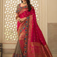 Traditional Saree Silk Rani Embroidered Saree