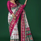 Trendy Saree Cotton Rani Patola Print Saree