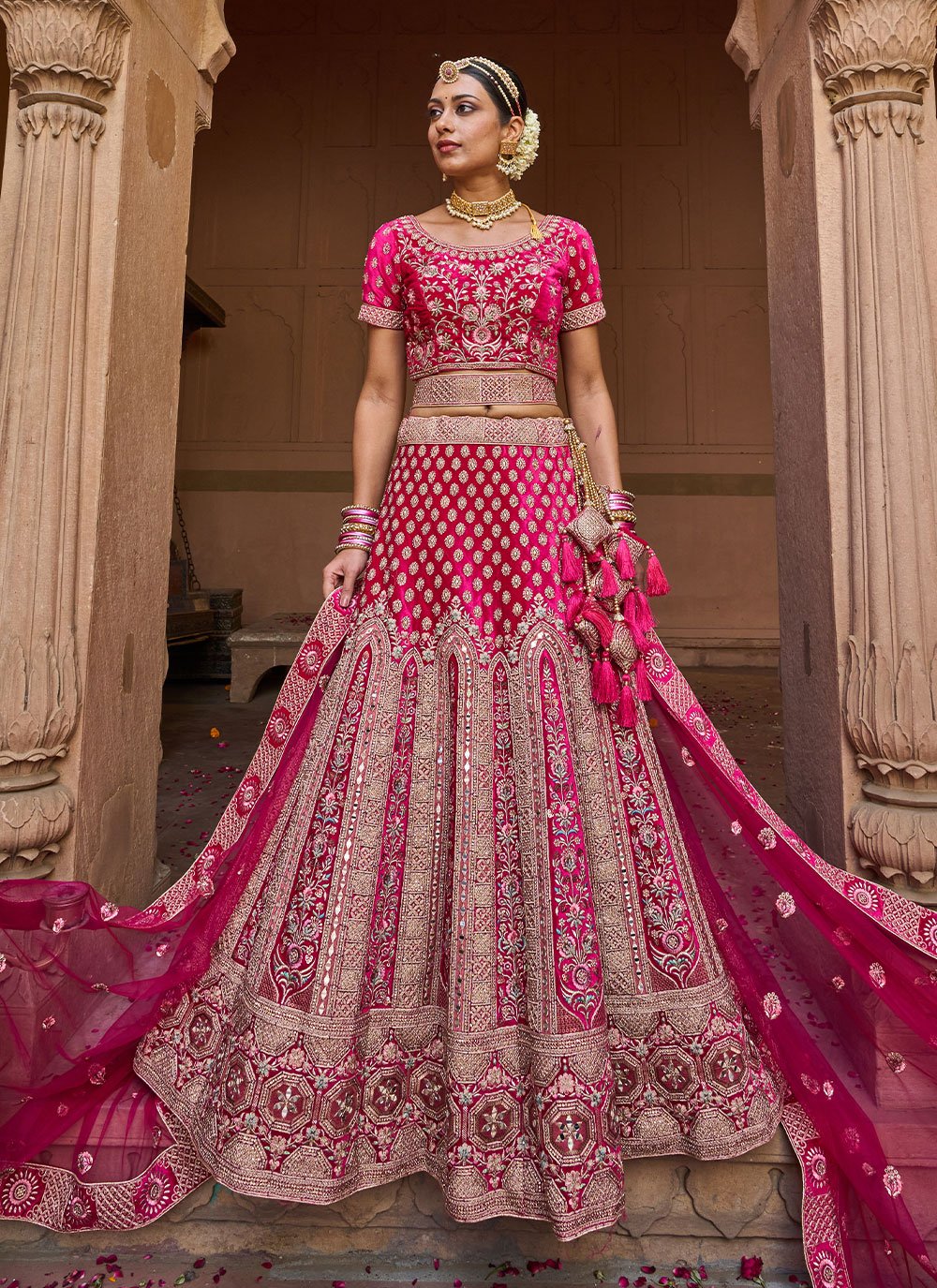 Lehenga Choli Velvet Rani Embroidered Lehenga Choli Kajols Indian Pakistani Fashion Tailoring