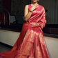 Contemporary Kanjivaram Silk Rani Weaving Saree