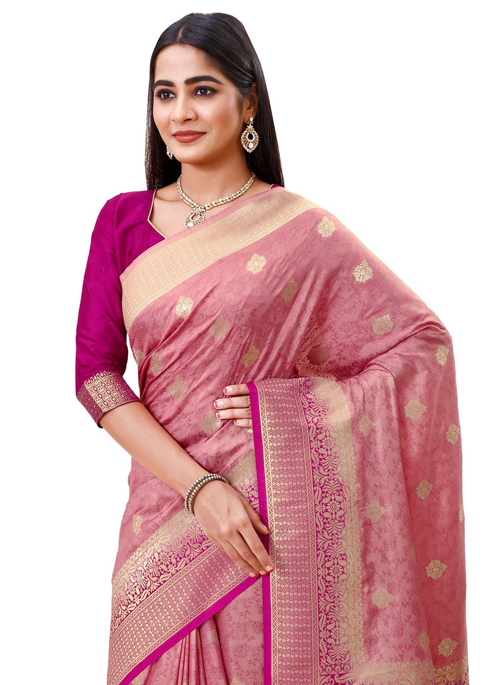 Classic Silk Rani Weaving Saree