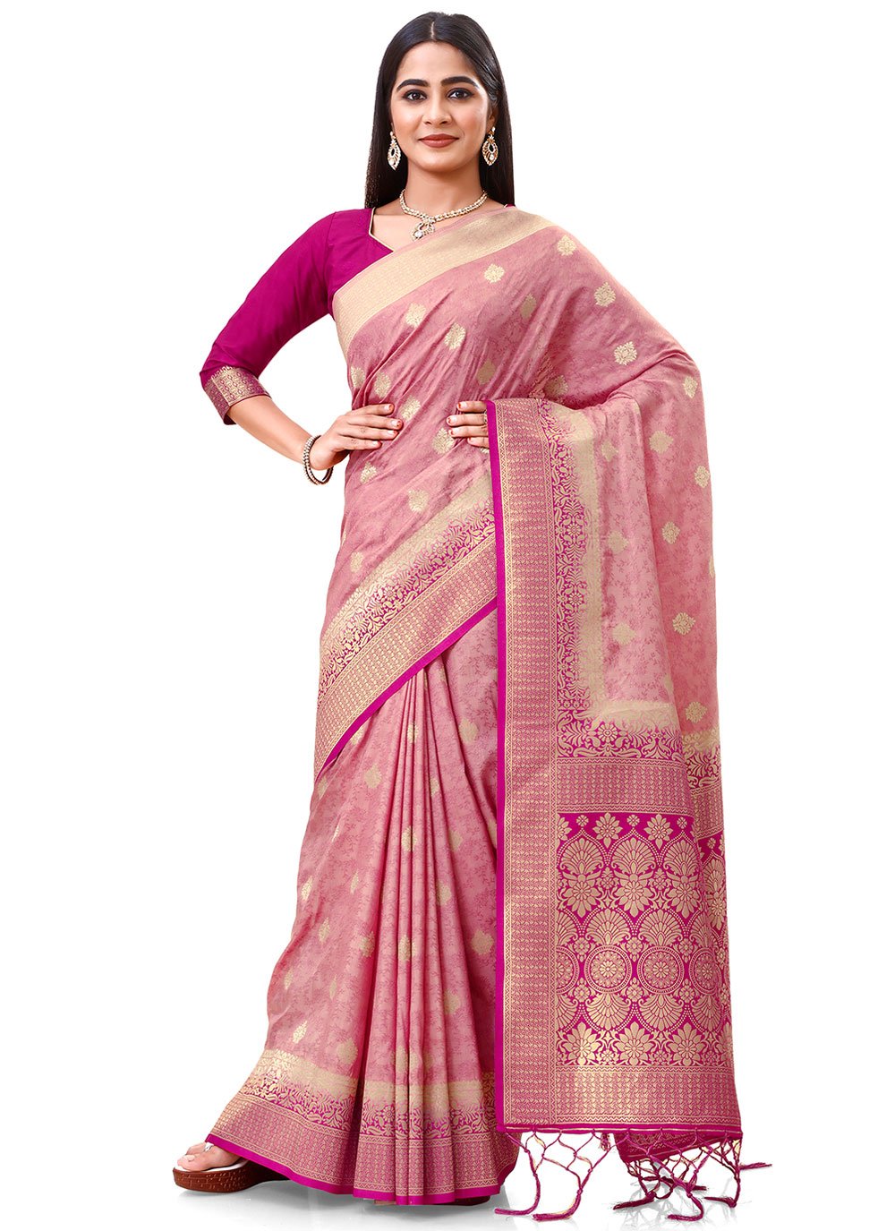 Classic Silk Rani Weaving Saree