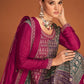 Salwar Suit Chinon Silk Rani Buttons Salwar Kameez