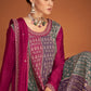 Salwar Suit Chinon Silk Rani Buttons Salwar Kameez