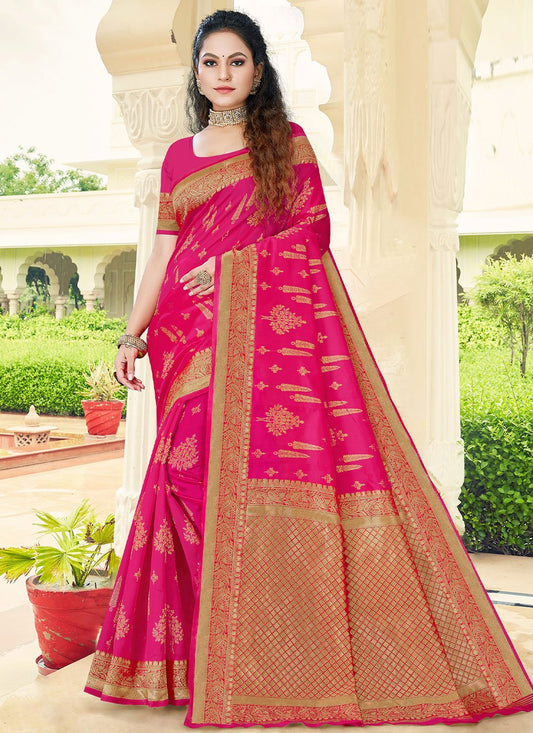 Classic Silk Rani Zari Saree