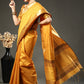 Classic Raw Silk Mustard Patch Border Saree