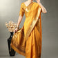 Classic Raw Silk Mustard Patch Border Saree