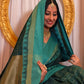 Contemporary Raw Silk Green Woven Saree