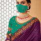 Trendy Saree Raw Silk Purple Embroidered Saree