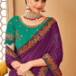 Trendy Saree Raw Silk Purple Embroidered Saree