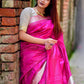 Contemporary Raw Silk Rani Weaving Saree
