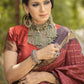 Classic Raw Silk Brown Woven Saree