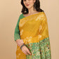 Classic Raw Silk Yellow Woven Saree