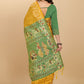 Classic Raw Silk Yellow Woven Saree