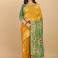 Classic Raw Silk Yellow Woven Saree