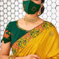Trendy Saree Raw Silk Yellow Embroidered Saree
