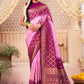 Trendy Saree Raw Silk Pink Weaving Saree