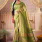 Classic Raw Silk Green Weaving Saree