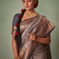 Traditional Saree Raw Silk Grey Weaving Saree