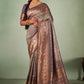Traditional Saree Raw Silk Grey Weaving Saree