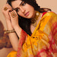 Trendy Saree Raw Silk Orange Woven Saree