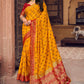 Trendy Saree Raw Silk Orange Woven Saree